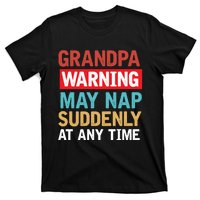 Grandpa Warning May Nap Suddenly Gift Vintage T-Shirt