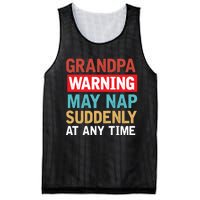 Grandpa Warning May Nap Suddenly Gift Vintage Mesh Reversible Basketball Jersey Tank