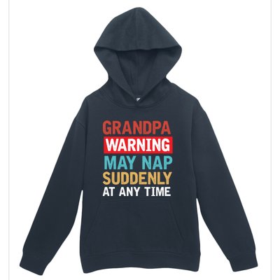 Grandpa Warning May Nap Suddenly Gift Vintage Urban Pullover Hoodie