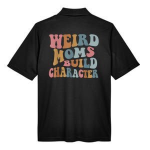 Groovy Weird Moms Build Character Funny , Overstimulated Mom (Back) Men's Origin Performance Pique Polo