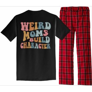 Groovy Weird Moms Build Character Funny , Overstimulated Mom (Back) Pajama Set