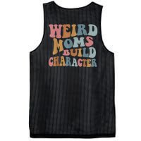 Groovy Weird Moms Build Character Funny , Overstimulated Mom (Back) Mesh Reversible Basketball Jersey Tank