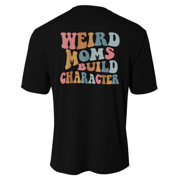 Groovy Weird Moms Build Character Funny , Overstimulated Mom (Back) Performance Sprint T-Shirt