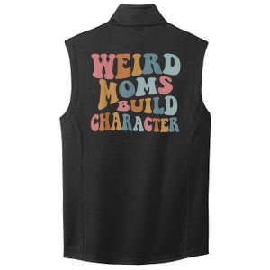 Groovy Weird Moms Build Character Funny , Overstimulated Mom (Back) Collective Smooth Fleece Vest