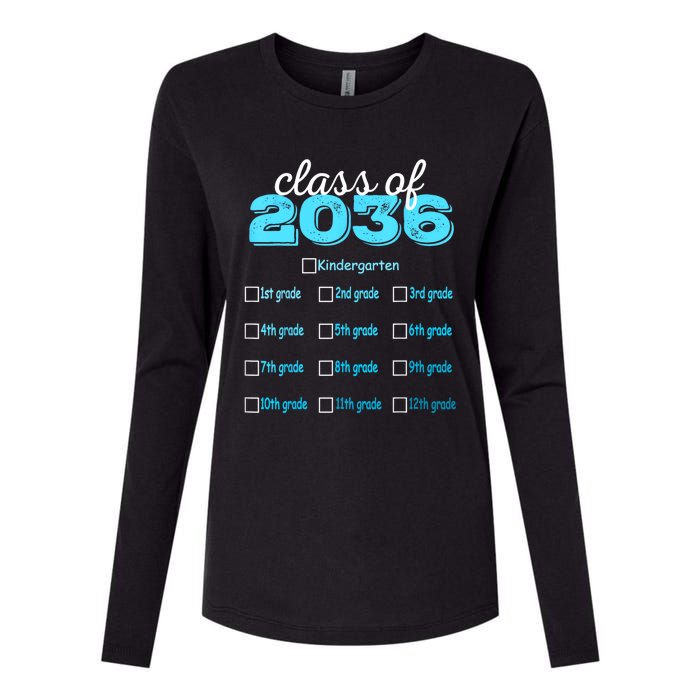 Grow With Me 2036 Hello First Day Of Kindergarten Vibes Womens Cotton Relaxed Long Sleeve T-Shirt