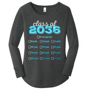 Grow With Me 2036 Hello First Day Of Kindergarten Vibes Women's Perfect Tri Tunic Long Sleeve Shirt