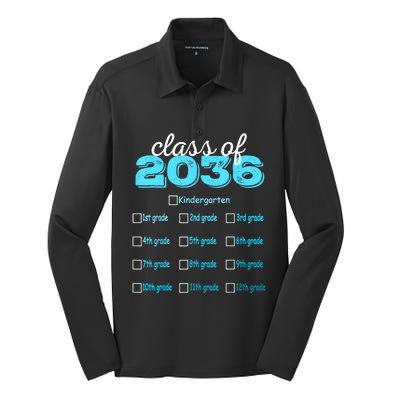 Grow With Me 2036 Hello First Day Of Kindergarten Vibes Silk Touch Performance Long Sleeve Polo