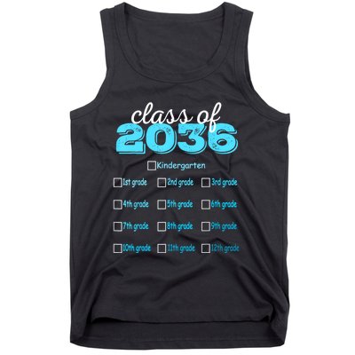 Grow With Me 2036 Hello First Day Of Kindergarten Vibes Tank Top