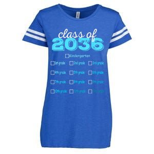 Grow With Me 2036 Hello First Day Of Kindergarten Vibes Enza Ladies Jersey Football T-Shirt