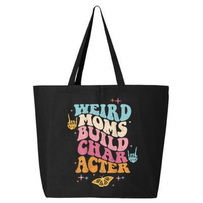 Groovy Weird Moms Build Character, Overstimulated Mom 25L Jumbo Tote