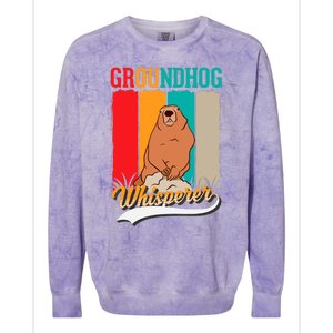 Groundhog Whisperer Marmot Whisperer Colorblast Crewneck Sweatshirt