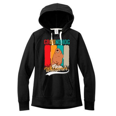 Groundhog Whisperer Marmot Whisperer Women's Fleece Hoodie