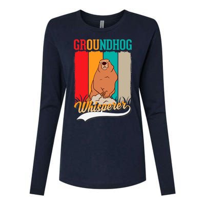 Groundhog Whisperer Marmot Whisperer Womens Cotton Relaxed Long Sleeve T-Shirt