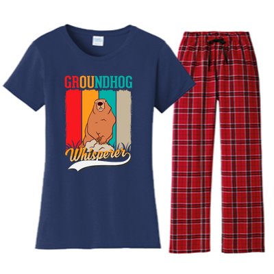 Groundhog Whisperer Marmot Whisperer Women's Flannel Pajama Set