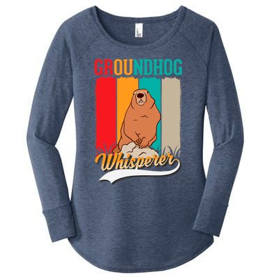 Groundhog Whisperer Marmot Whisperer Women's Perfect Tri Tunic Long Sleeve Shirt