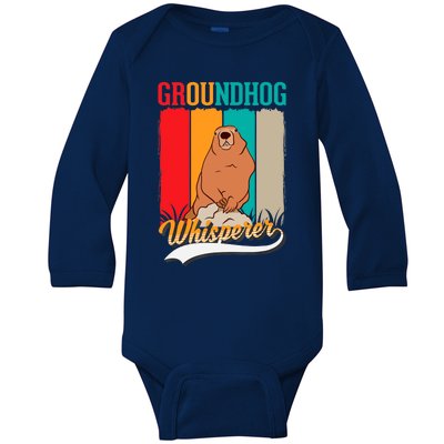 Groundhog Whisperer Marmot Whisperer Baby Long Sleeve Bodysuit