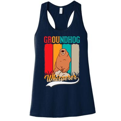 Groundhog Whisperer Marmot Whisperer Women's Racerback Tank