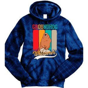 Groundhog Whisperer Marmot Whisperer Tie Dye Hoodie