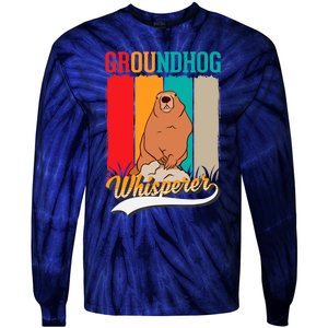 Groundhog Whisperer Marmot Whisperer Tie-Dye Long Sleeve Shirt