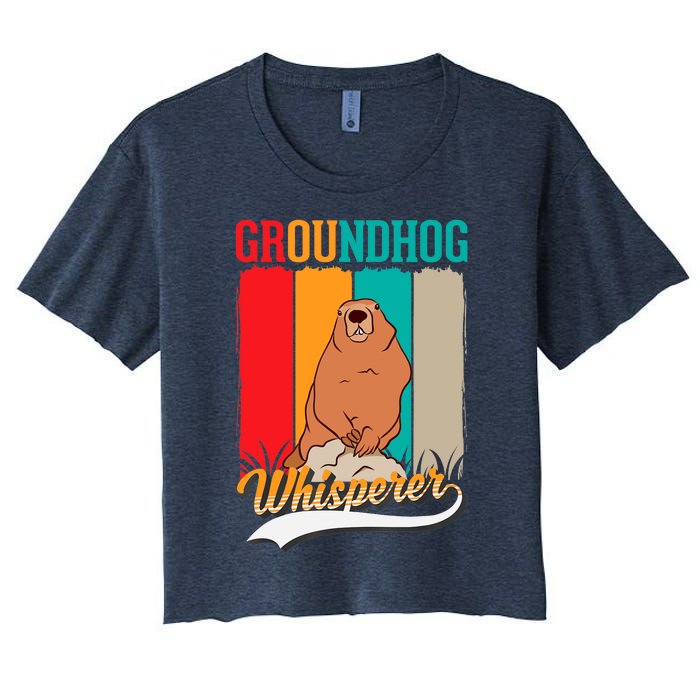 Groundhog Whisperer Marmot Whisperer Women's Crop Top Tee