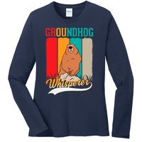 Groundhog Whisperer Marmot Whisperer Ladies Long Sleeve Shirt