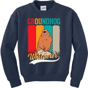 Groundhog Whisperer Marmot Whisperer Kids Sweatshirt