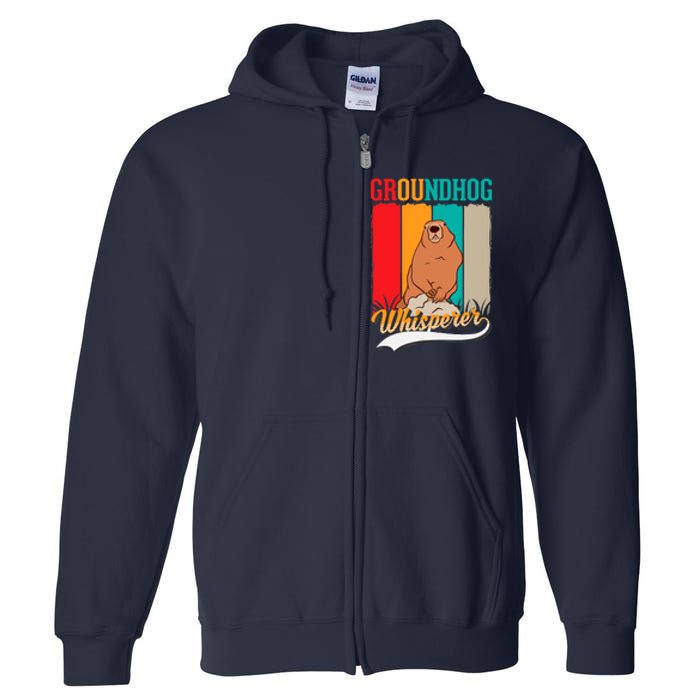 Groundhog Whisperer Marmot Whisperer Full Zip Hoodie