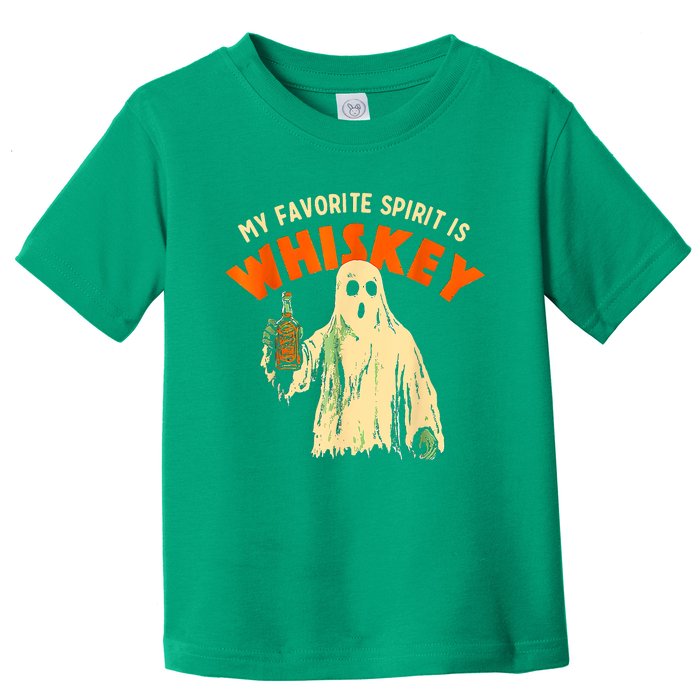 Ghost Whiskey My Favorite Spirit Is Whiskey Ghost Toddler T-Shirt