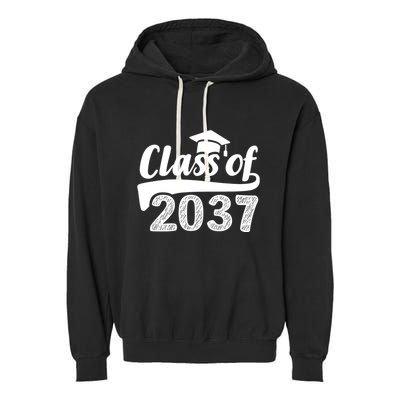 Grow With Me Class Of 2037 Graduation Preschool Garment-Dyed Fleece Hoodie