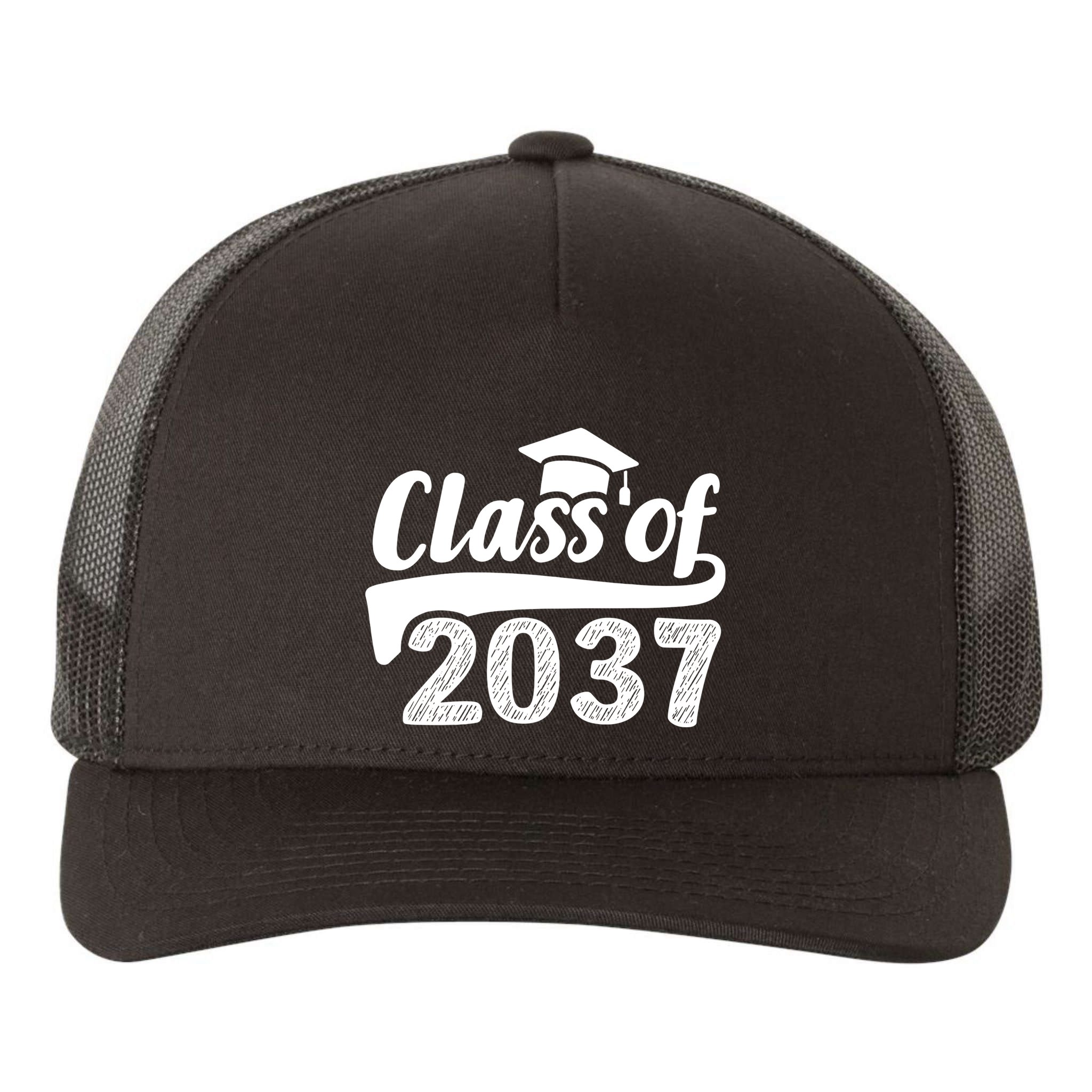 Grow With Me Class Of 2037 Graduation Preschool Yupoong Adult 5-Panel Trucker Hat