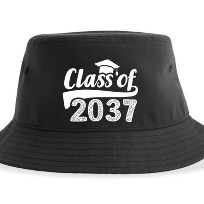 Grow With Me Class Of 2037 Graduation Preschool Sustainable Bucket Hat