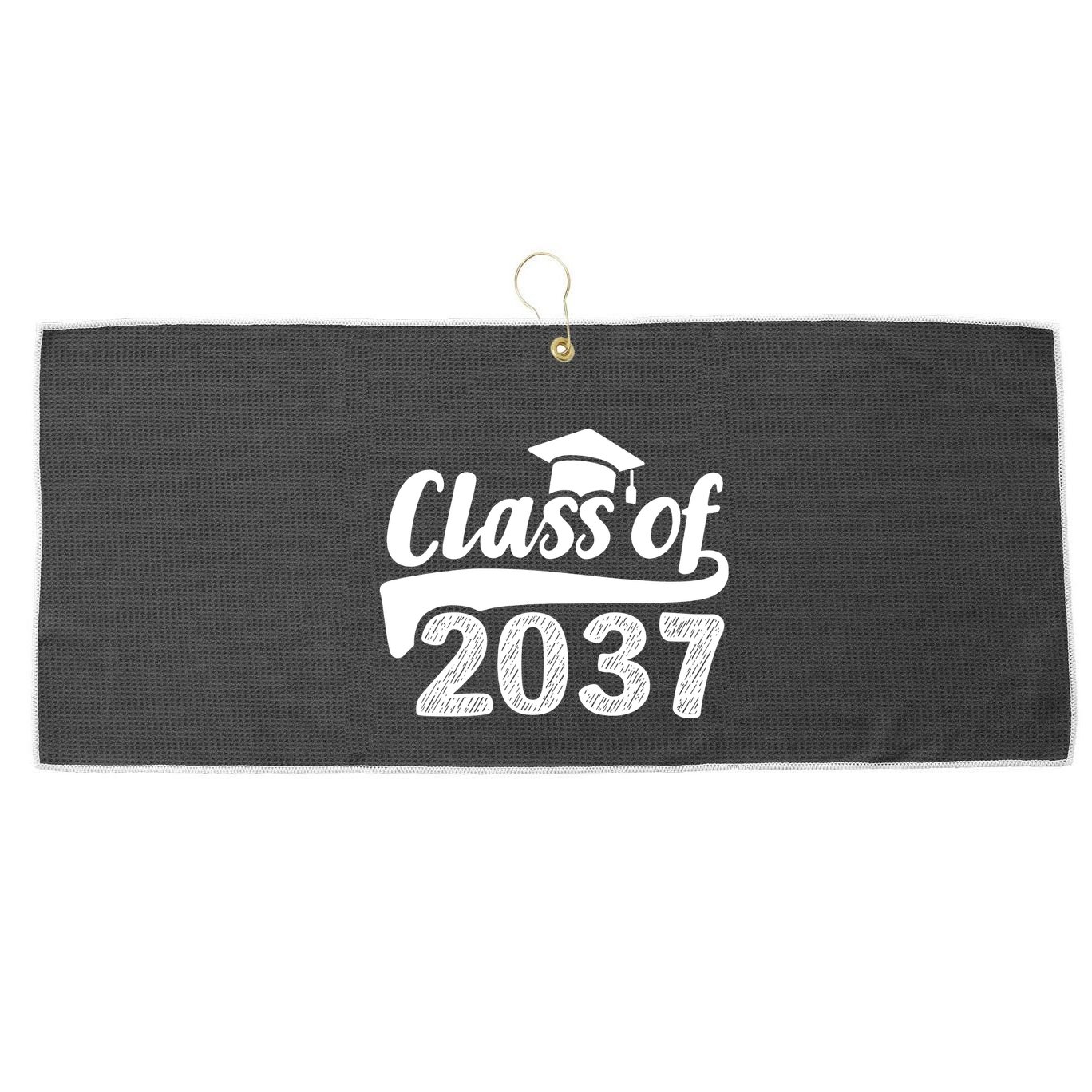 Grow With Me Class Of 2037 Graduation Preschool Large Microfiber Waffle Golf Towel