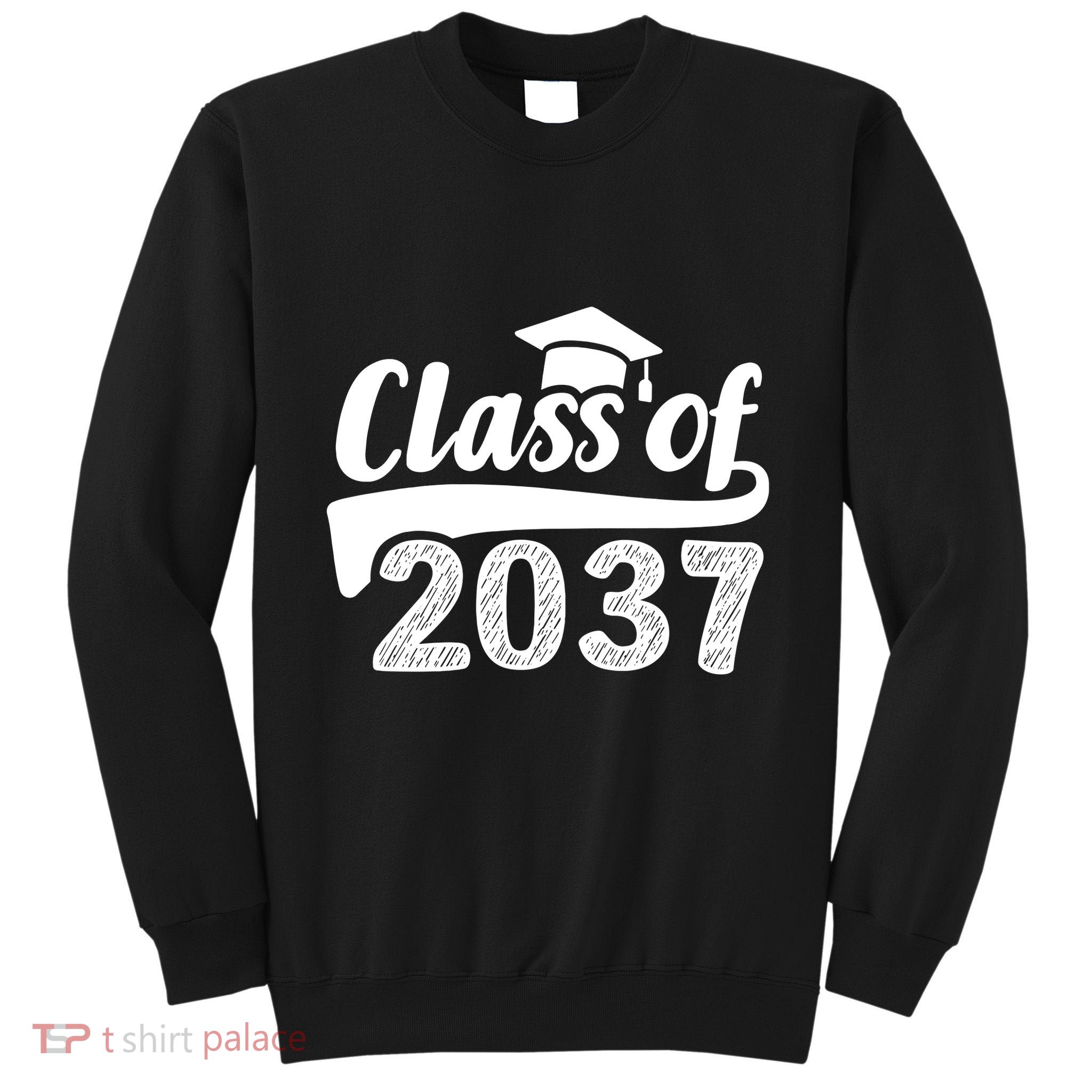 Grow With Me Class Of 2037 Graduation Preschool Tall Sweatshirt