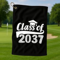 Grow With Me Class Of 2037 Graduation Preschool Golf Towel