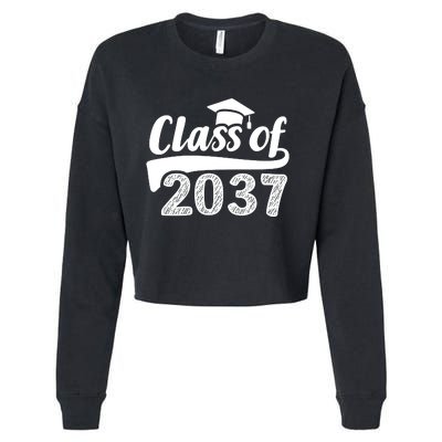 Grow With Me Class Of 2037 Graduation Preschool Cropped Pullover Crew