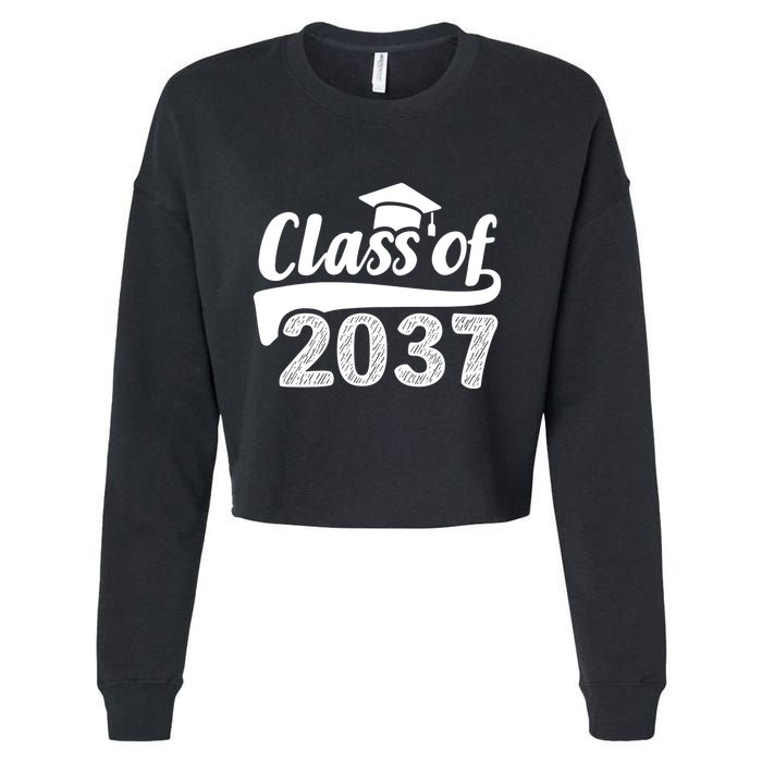 Grow With Me Class Of 2037 Graduation Preschool Cropped Pullover Crew