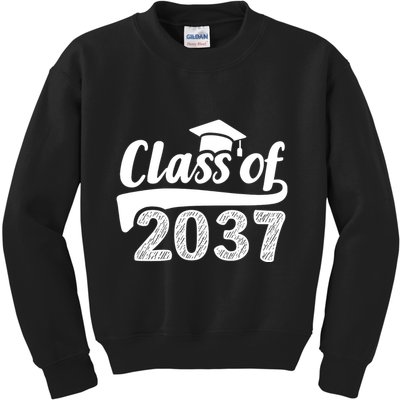 Grow With Me Class Of 2037 Graduation Preschool Kids Sweatshirt