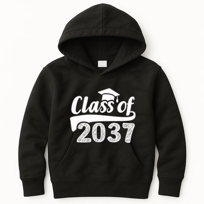 Grow With Me Class Of 2037 Graduation Preschool Kids Hoodie