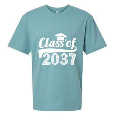 Grow With Me Class Of 2037 Graduation Preschool Sueded Cloud Jersey T-Shirt