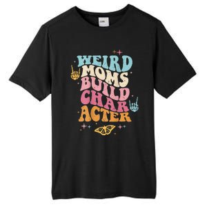 Groovy Weird Moms Build Character, Overstimulated Mom (Back) Tall Fusion ChromaSoft Performance T-Shirt