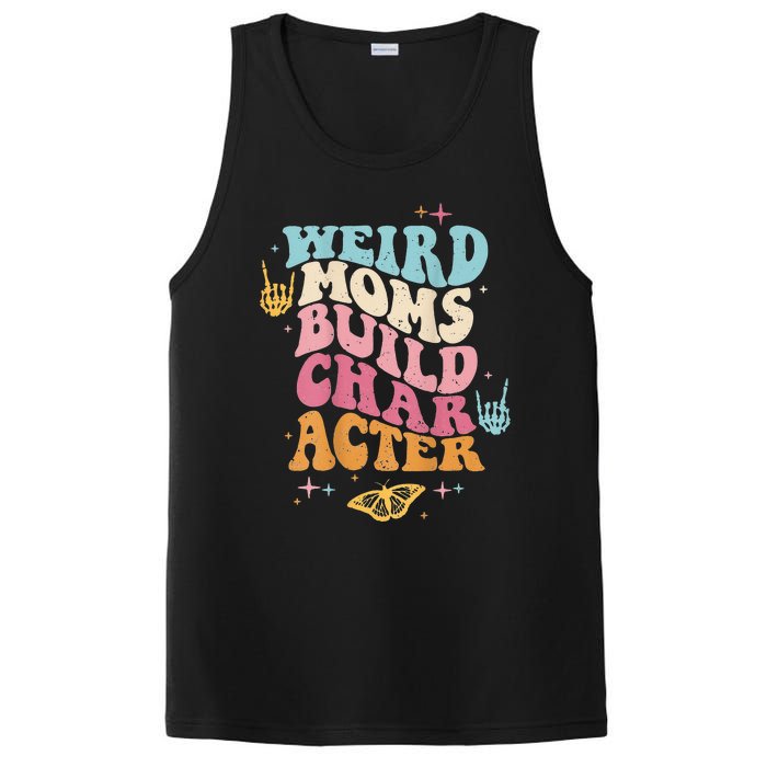 Groovy Weird Moms Build Character, Overstimulated Mom (Back) PosiCharge Competitor Tank