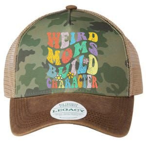 Groovy Weird Moms Build Character Mothers Day Funny Matching Legacy Tie Dye Trucker Hat