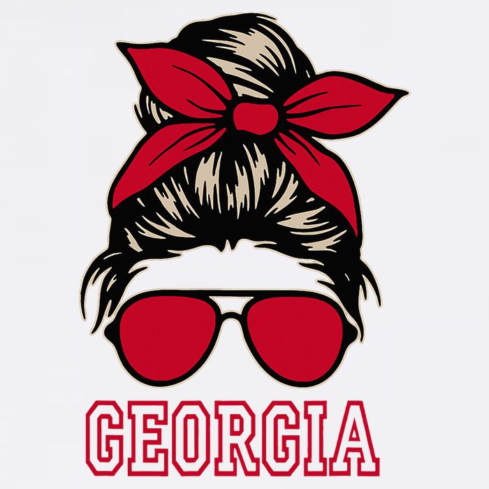 Georgia Women Mom Messy Bun Hair. Tall T-Shirt