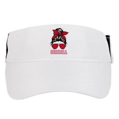 Georgia Women Mom Messy Bun Hair. Adult Drive Performance Visor