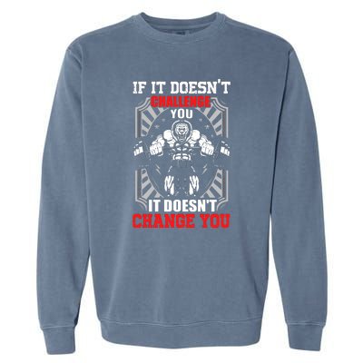 Gym Workout Motivational Garment-Dyed Sweatshirt