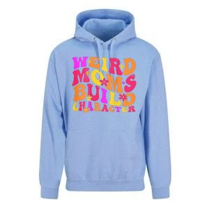 Groovy Weird Moms Build Character Mother's Day ( On Back) Unisex Surf Hoodie