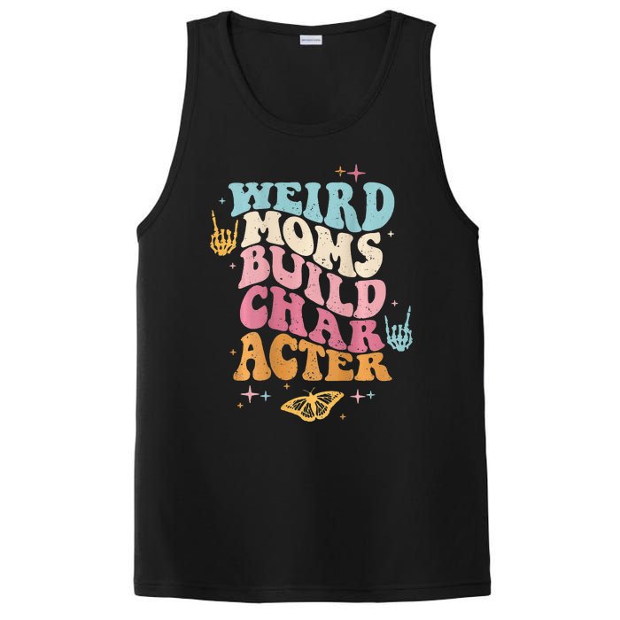 Groovy Weird Moms Build Character, Overstimulated Mom PosiCharge Competitor Tank