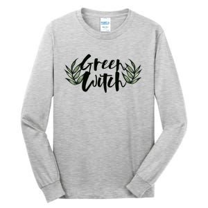 Green Witch Nature Lovers Earth Day Cool Gift Tall Long Sleeve T-Shirt