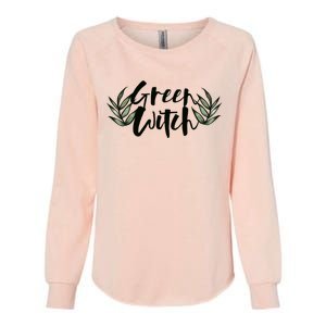 Green Witch Nature Lovers Earth Day Cool Gift Womens California Wash Sweatshirt