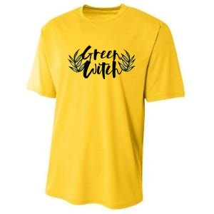 Green Witch Nature Lovers Earth Day Cool Gift Performance Sprint T-Shirt